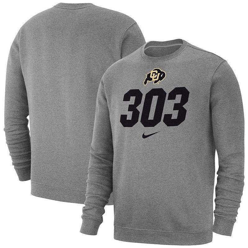 Mens Nike Heather Gray Colorado Buffaloes 303 Pullover Sweatshirt Product Image