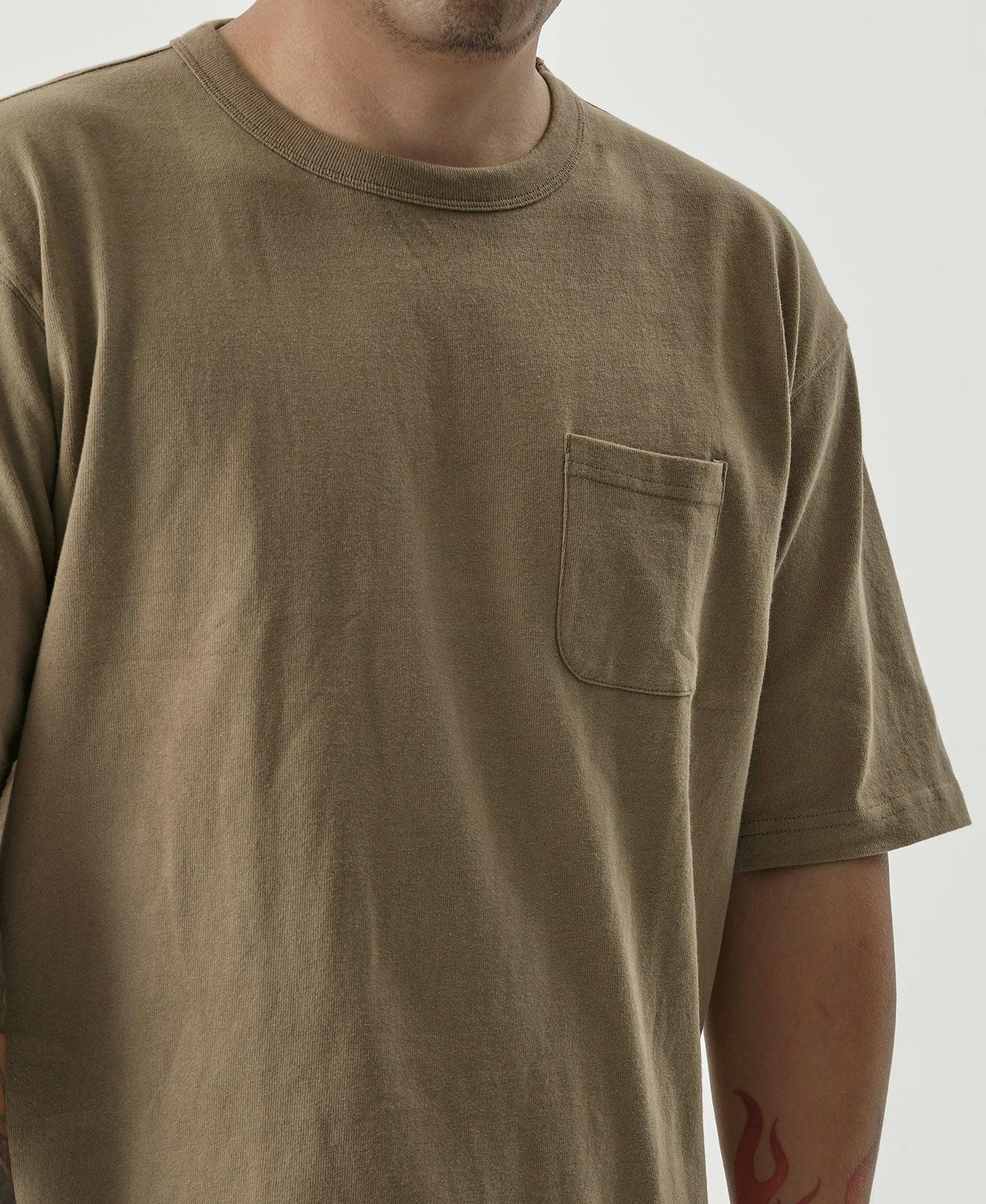 9.8 oz Cotton Classic Pocket T-Shirt - Khaki Product Image