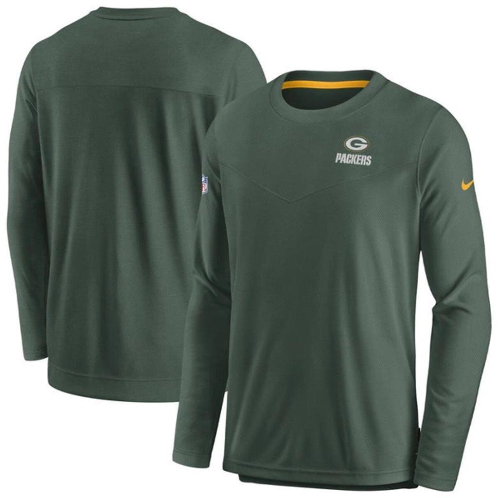 NIKE Green Green Bay Packers Sideline Lockup Performance Long Sleeve T-shirt Product Image