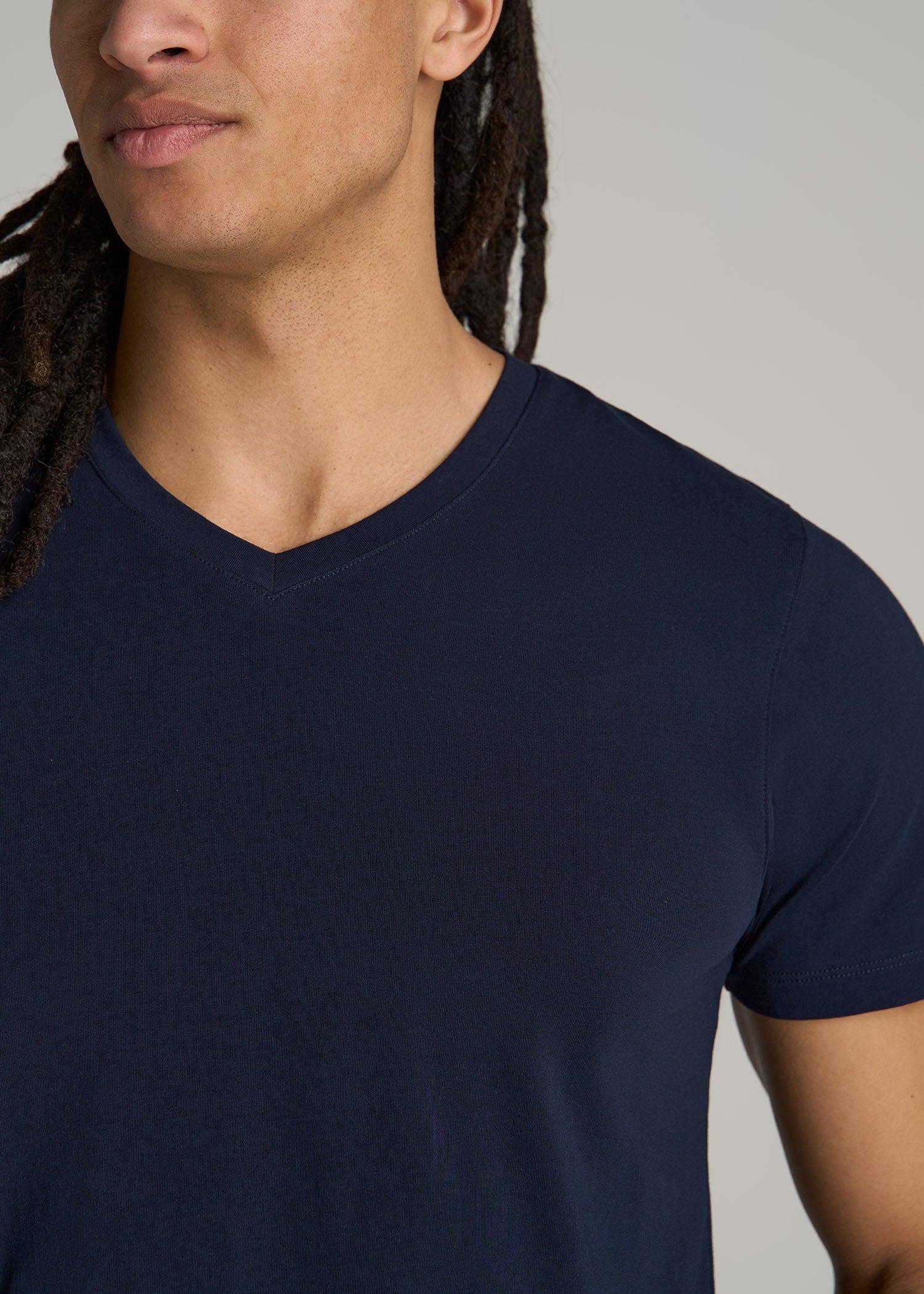 The Essential MODERN-FIT V-Neck Tee for Tall Men in White Product Image