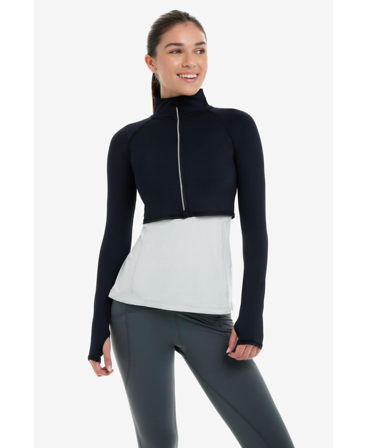 BloqUV Womens Upf 50+ Sun Protective Full Zip Crop Top Product Image