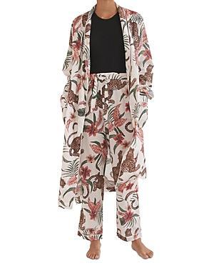 Womens Soleia Print Cotton Robe Product Image