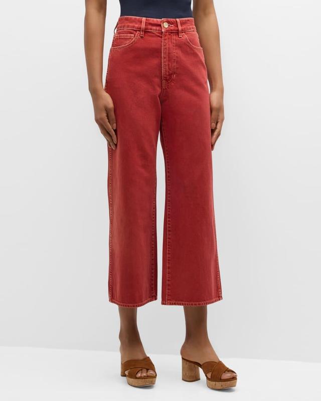 Taylor Cropped High Rise Wide Jeans Product Image