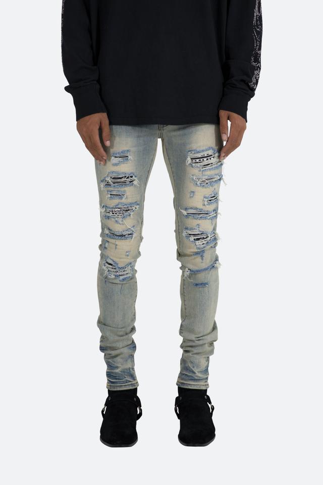 X165 Paisley Skinny Denim - Blue/Black Product Image