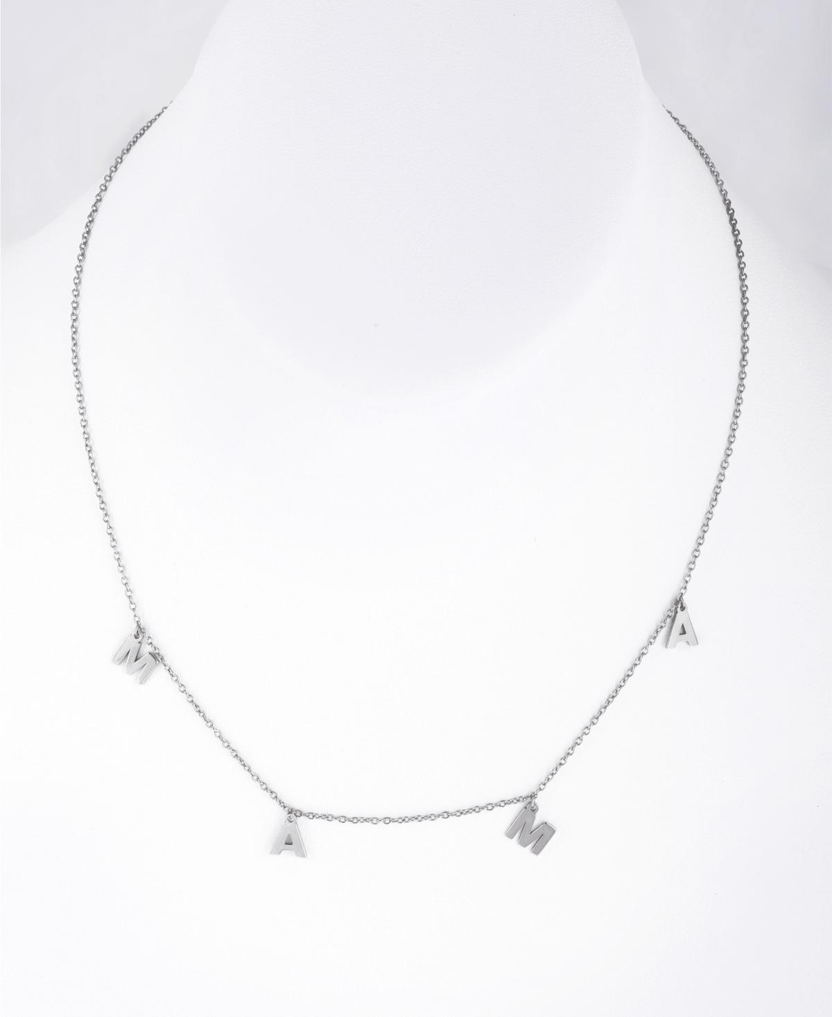 Adornia Silver Tone MAMA Necklace, Womens Product Image