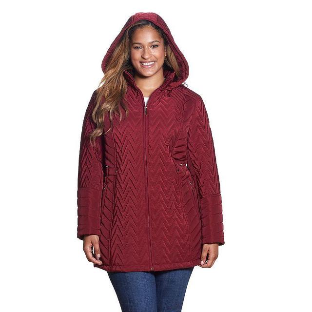 Gallery Chevron Quilt Hooded Jacket Product Image