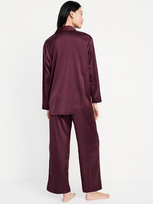 Satin Pajama Pant Set Product Image