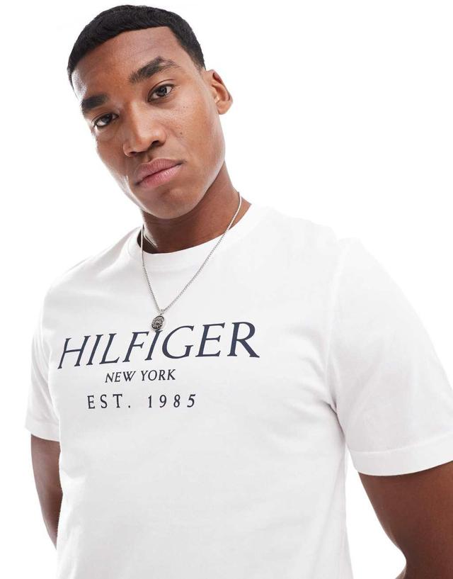 Tommy Hilfiger Large Logo T-Shirt in White Product Image