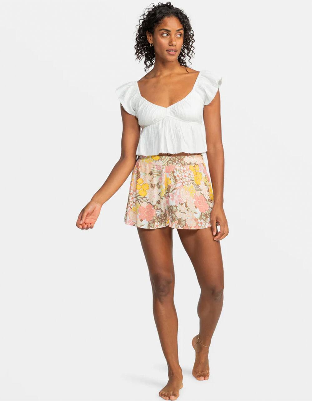 ROXY Brisa Flutter Sleeve Womens Crop Top Product Image