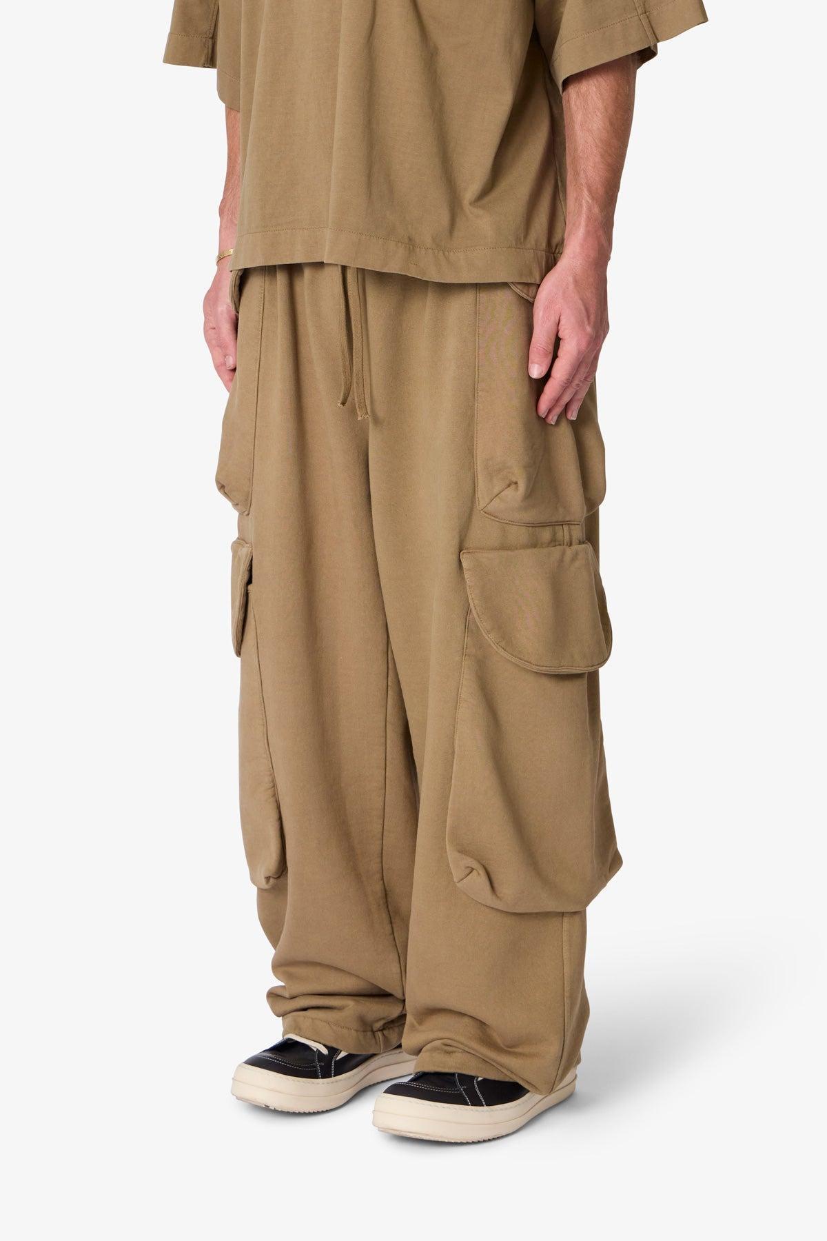 Side Cargo Pocket Sweatpants - Washed Earth Product Image