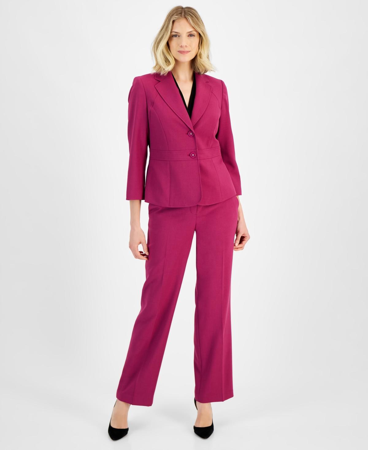 Le Suit Crepe Two-Button Blazer & Pants, Regular and Petite Sizes Product Image