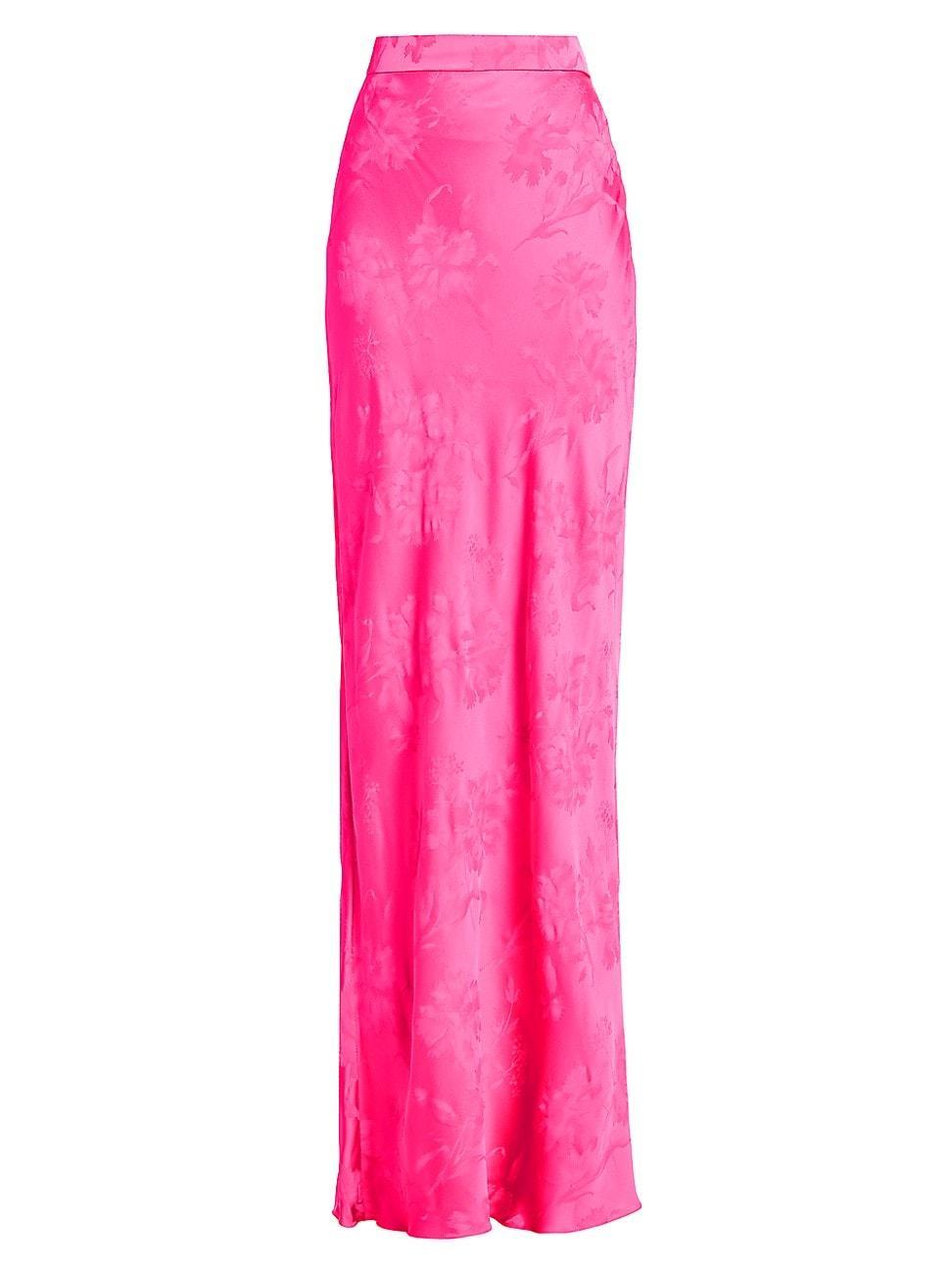 Womens Silk Jacquard Maxi Skirt product image