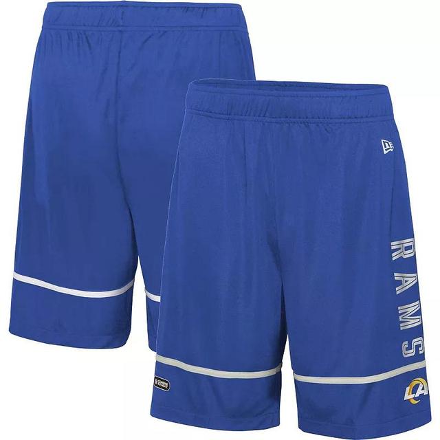 Mens New Era Royal Los Angeles Rams Combine Authentic Rusher Training Shorts Product Image