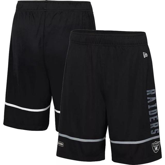 Mens New Era Black Las Vegas Raiders Combine Authentic Rusher Training Shorts Product Image