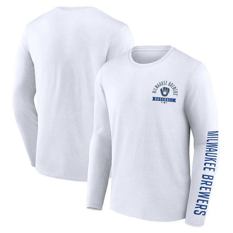 Mens Fanatics Branded Milwaukee Brewers Pressbox Long Sleeve T-Shirt Product Image