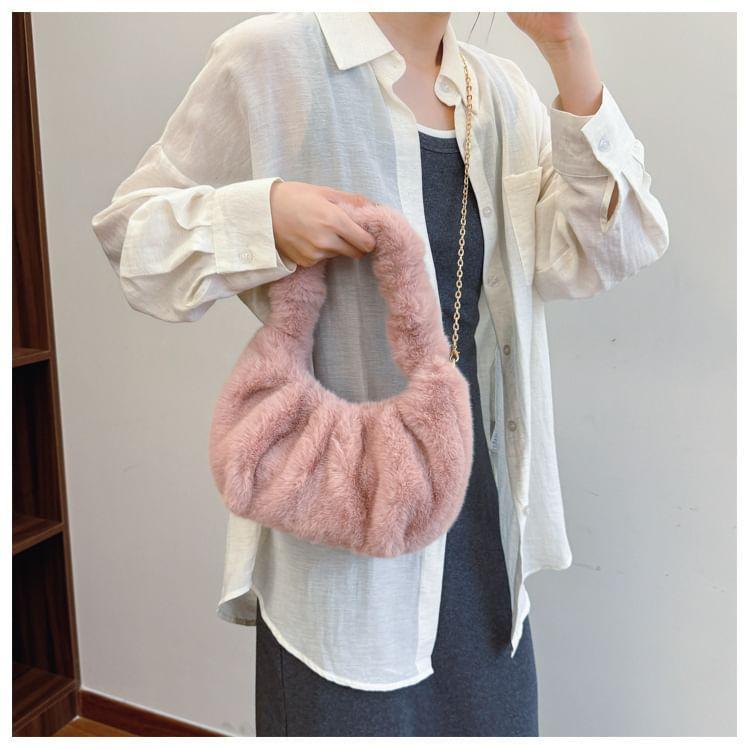 Plain Fleece Shoulder Bag Product Image