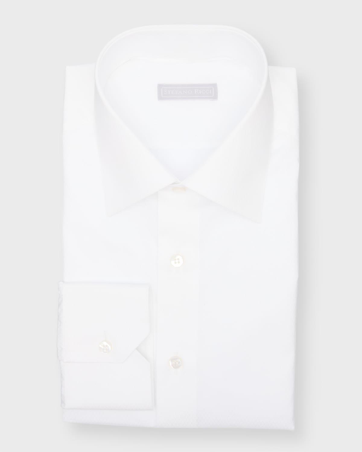 Mens Textured Cotton Dress Shirt Product Image