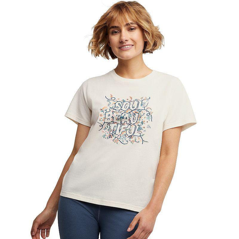 Womens Hanes Originals Cotton Tee Natural Product Image