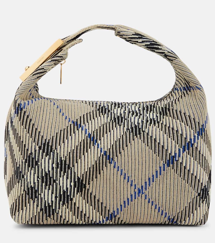 BURBERRY Medium Jacquard Duffel Bag In Neutrals Product Image