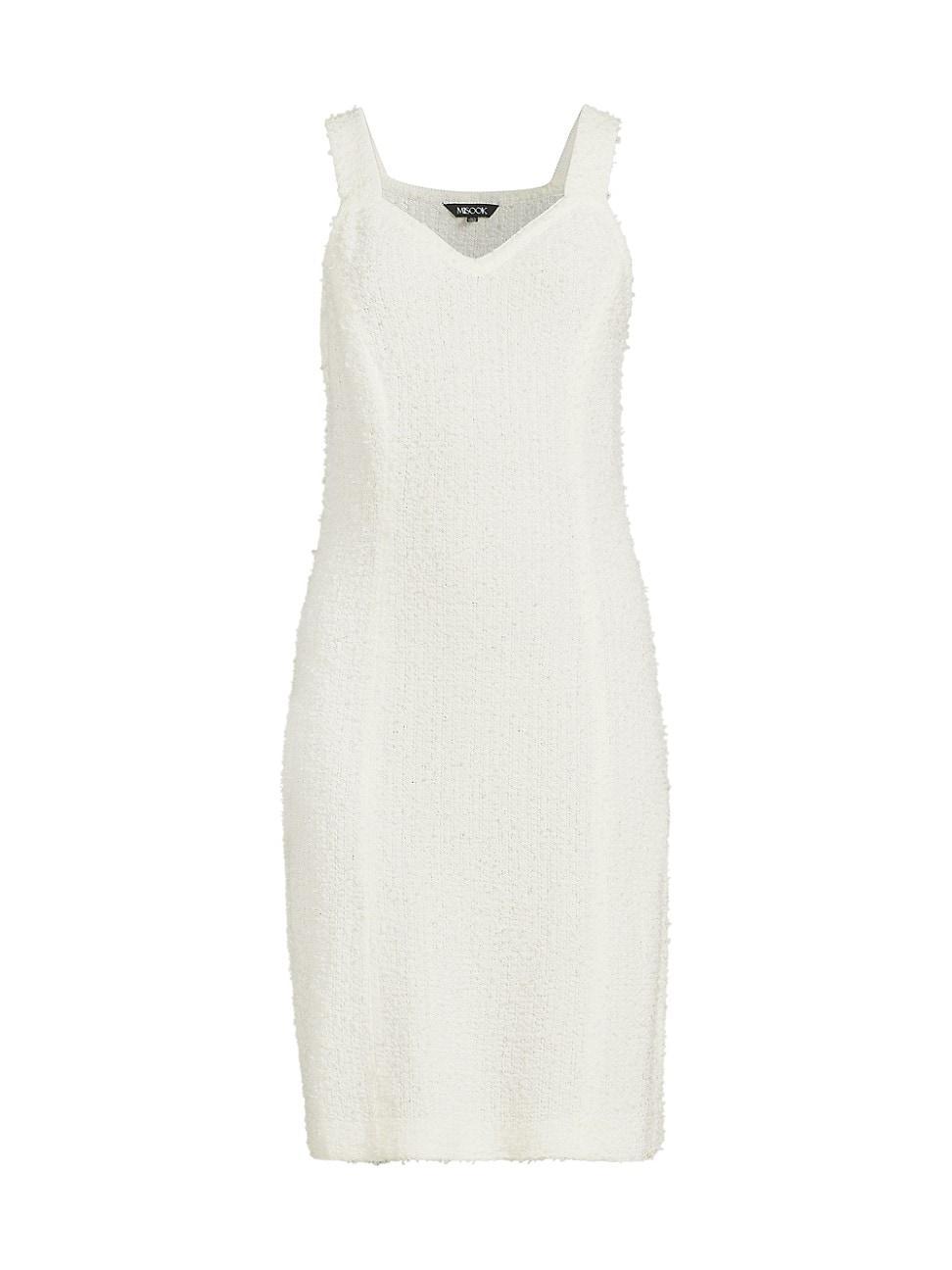 Womens Boucl Knit Sleeveless Sheath Dress Product Image