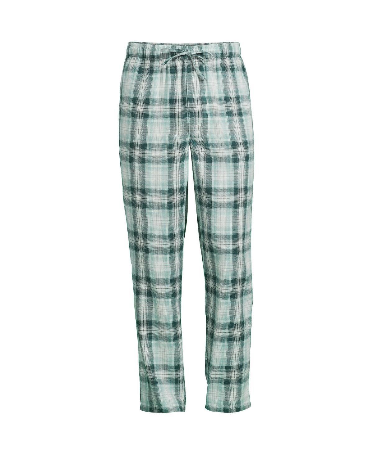 Big & Tall Lands End Flannel Top & Bottoms Pajama Set, Mens Red Shadow Product Image