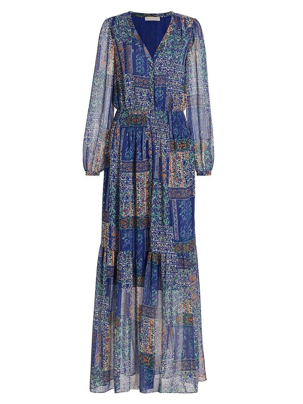 Womens Bobbi Printed Button-Front Maxi Dress Product Image