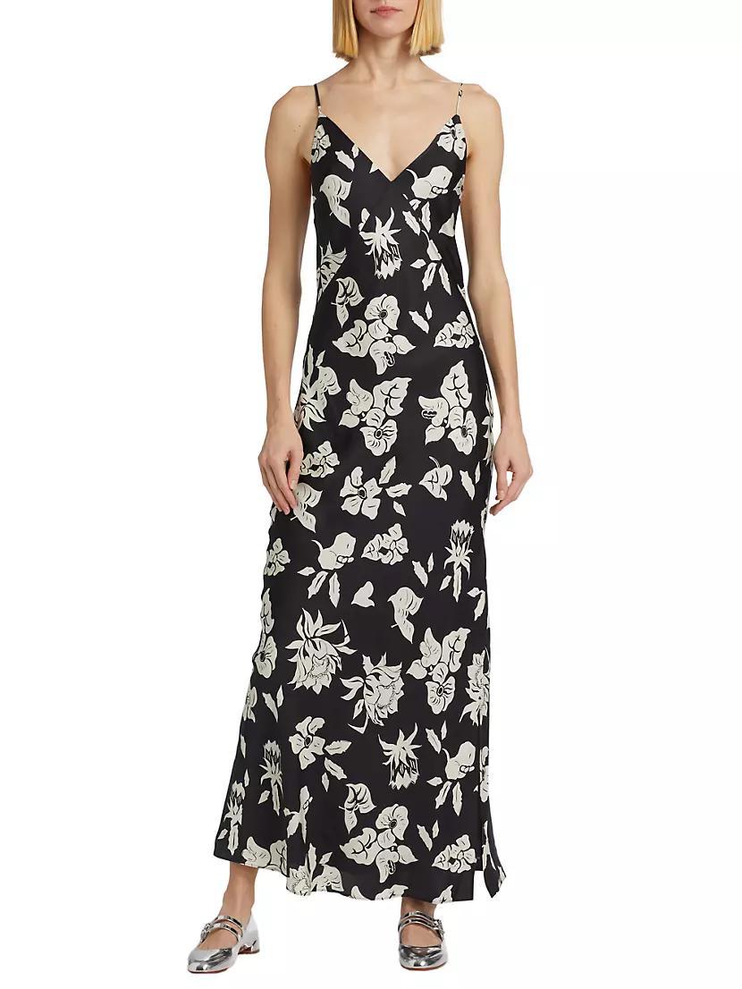 Larissa Floral Silk-Blend Maxi Dress Product Image