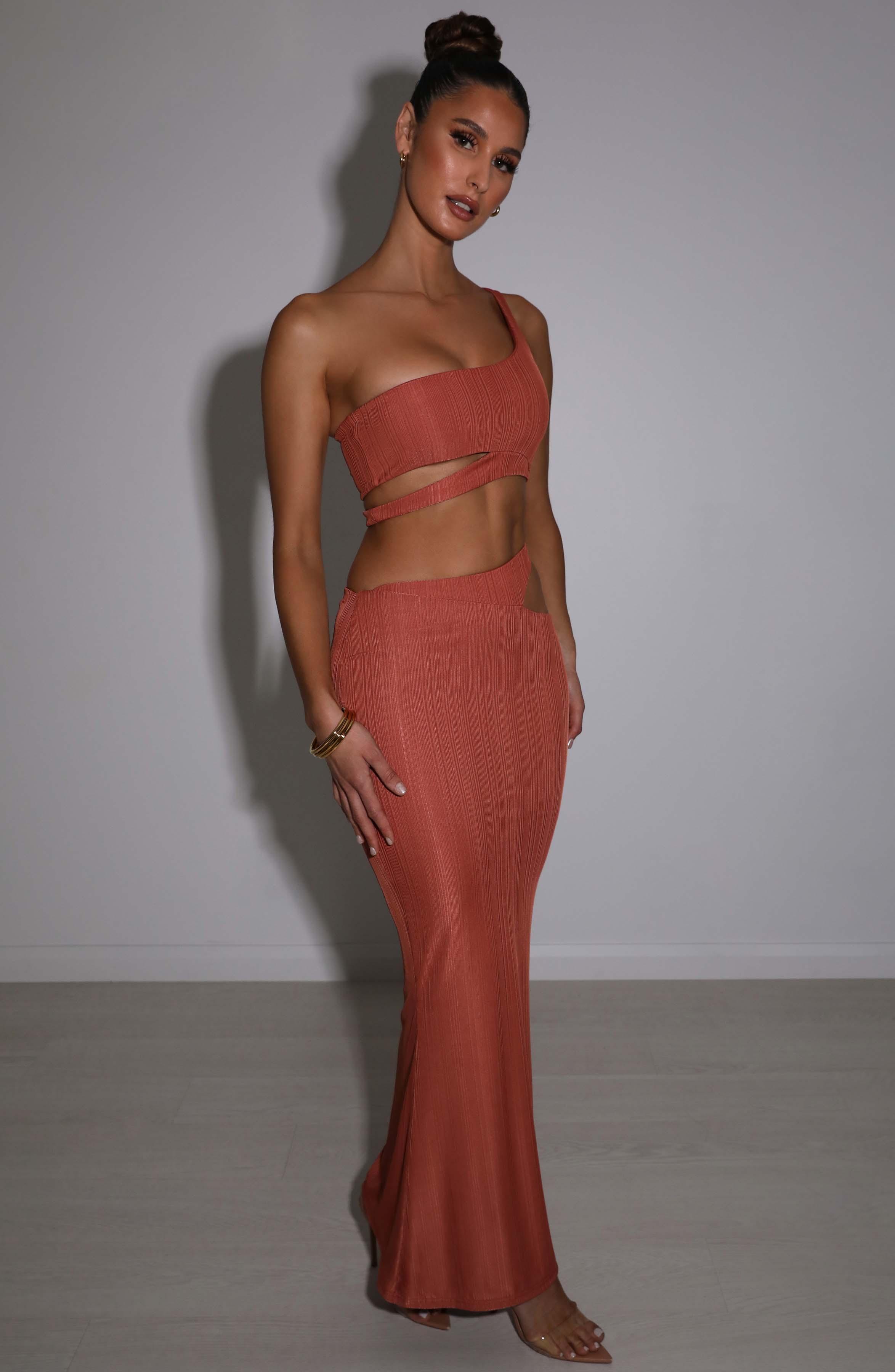 Kaela Maxi Skirt - Rust Product Image