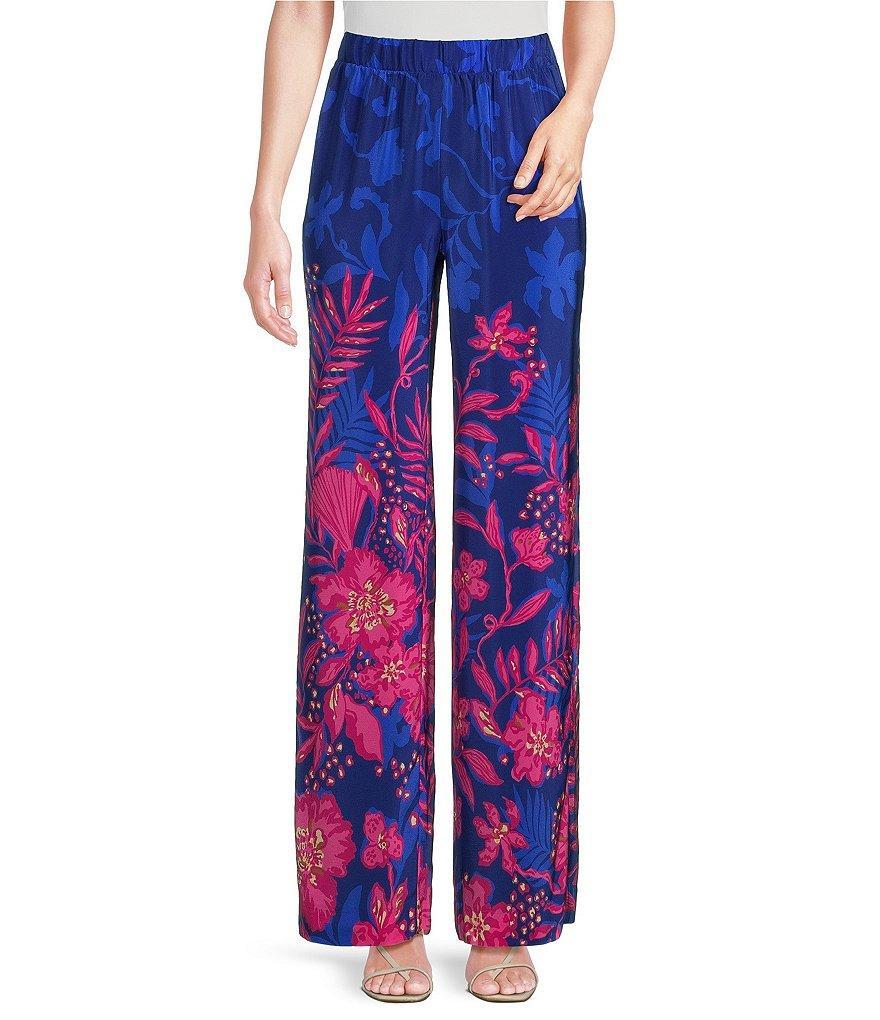 Lilly Pulitzer Kantana Silk Crepe De Chine Floral Print Wide Leg Palazzo Pant Product Image