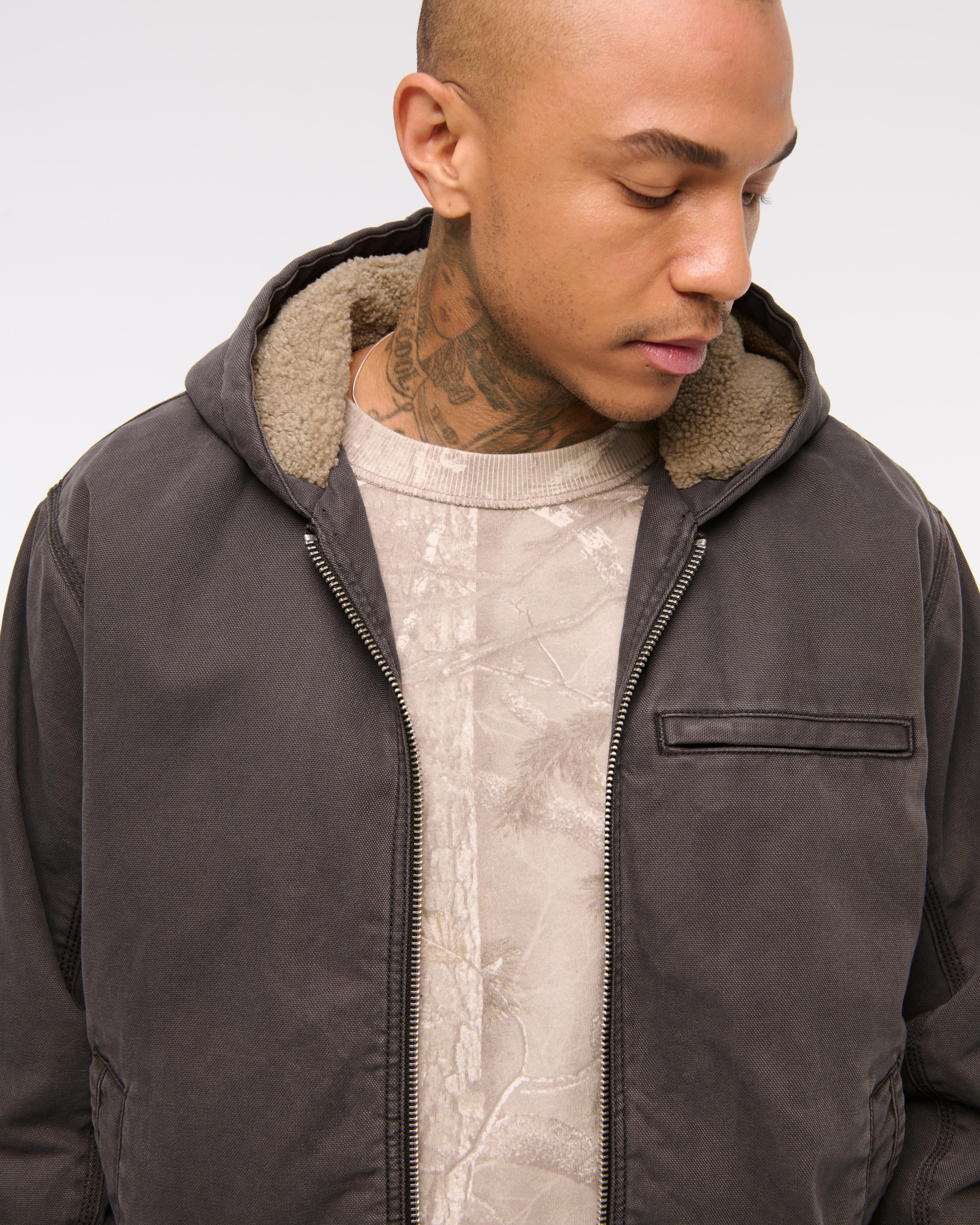 Hooded Workwear Bomber Jacket Product Image