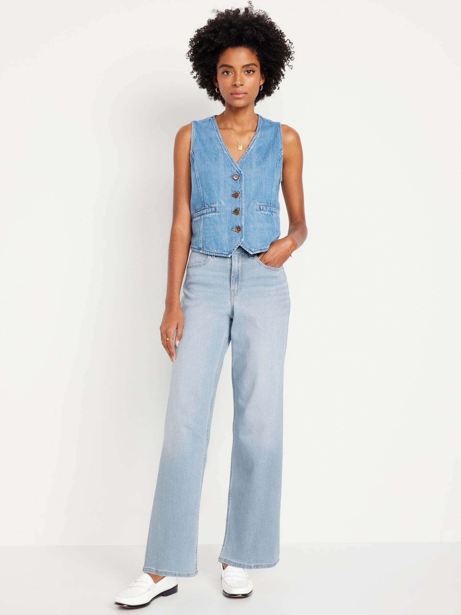 High-Waisted Wow Wide-Leg Jeans Product Image