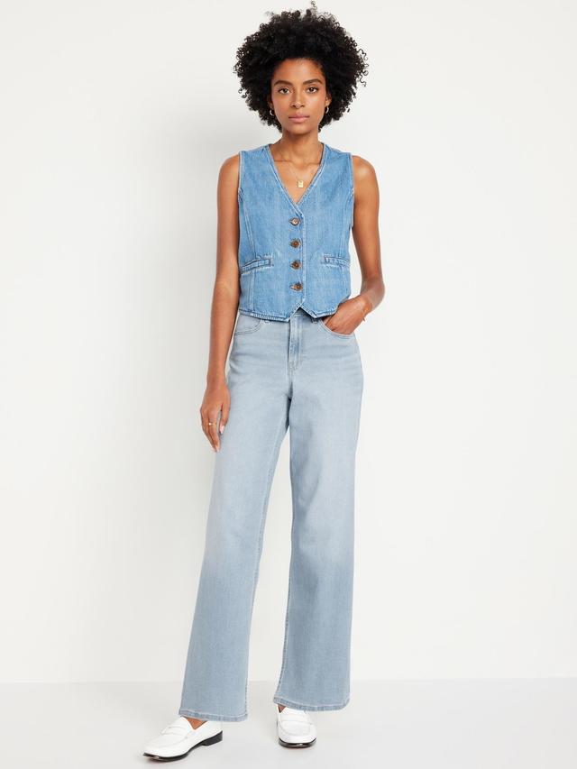 High-Waisted Wow Wide-Leg Jeans Product Image