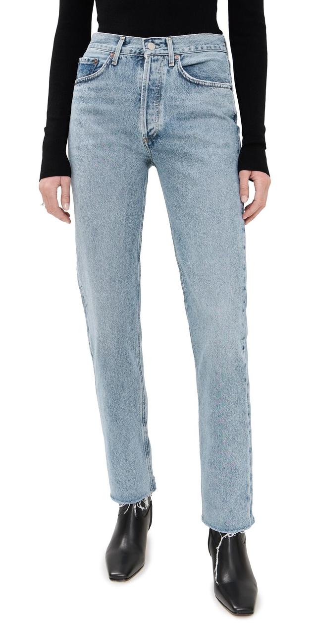 AGOLDE Lana Mid Rise Straight Jeans Sway 24 Product Image