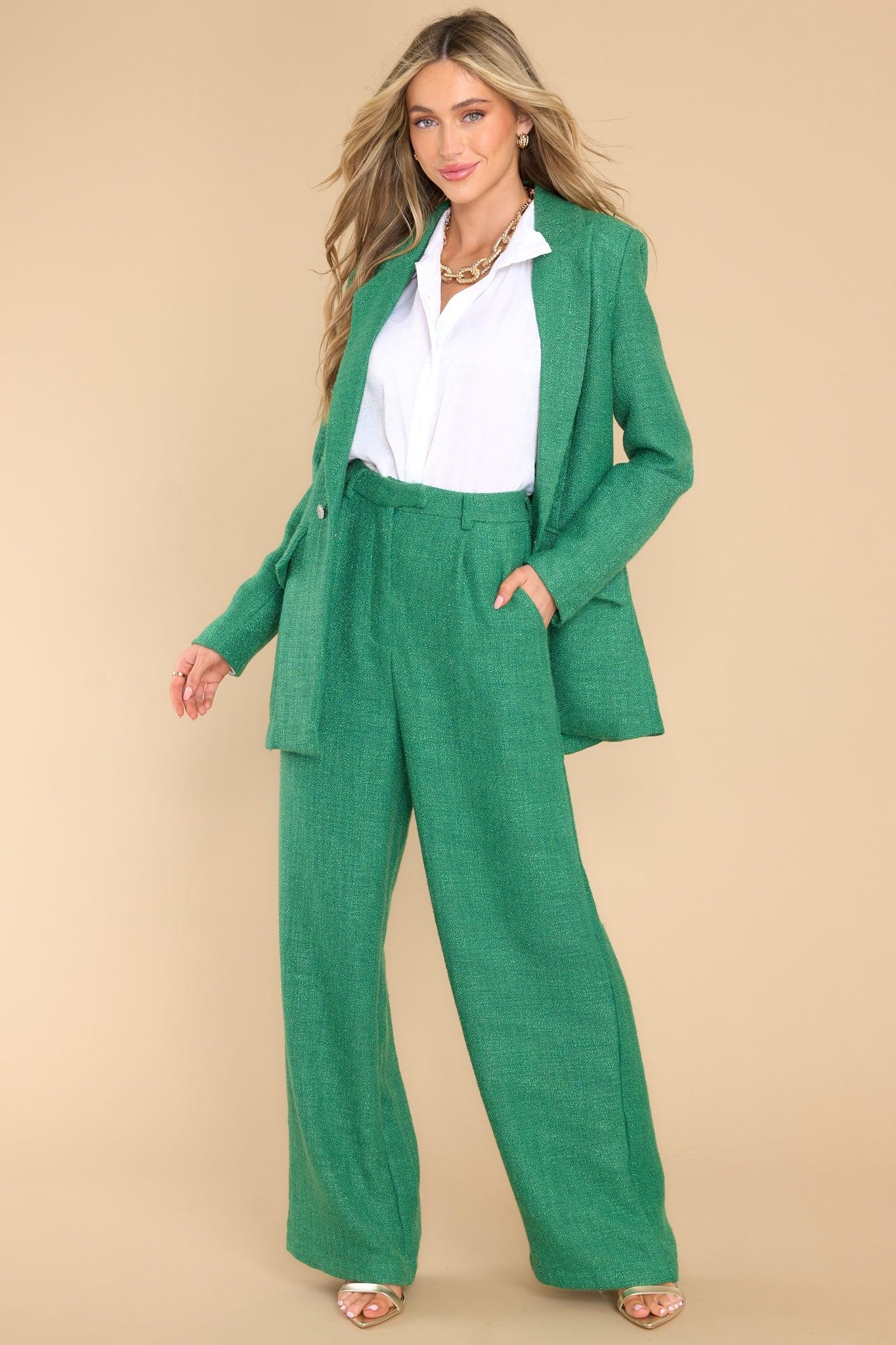 Focused on Priorities Kelly Green Blazer Product Image