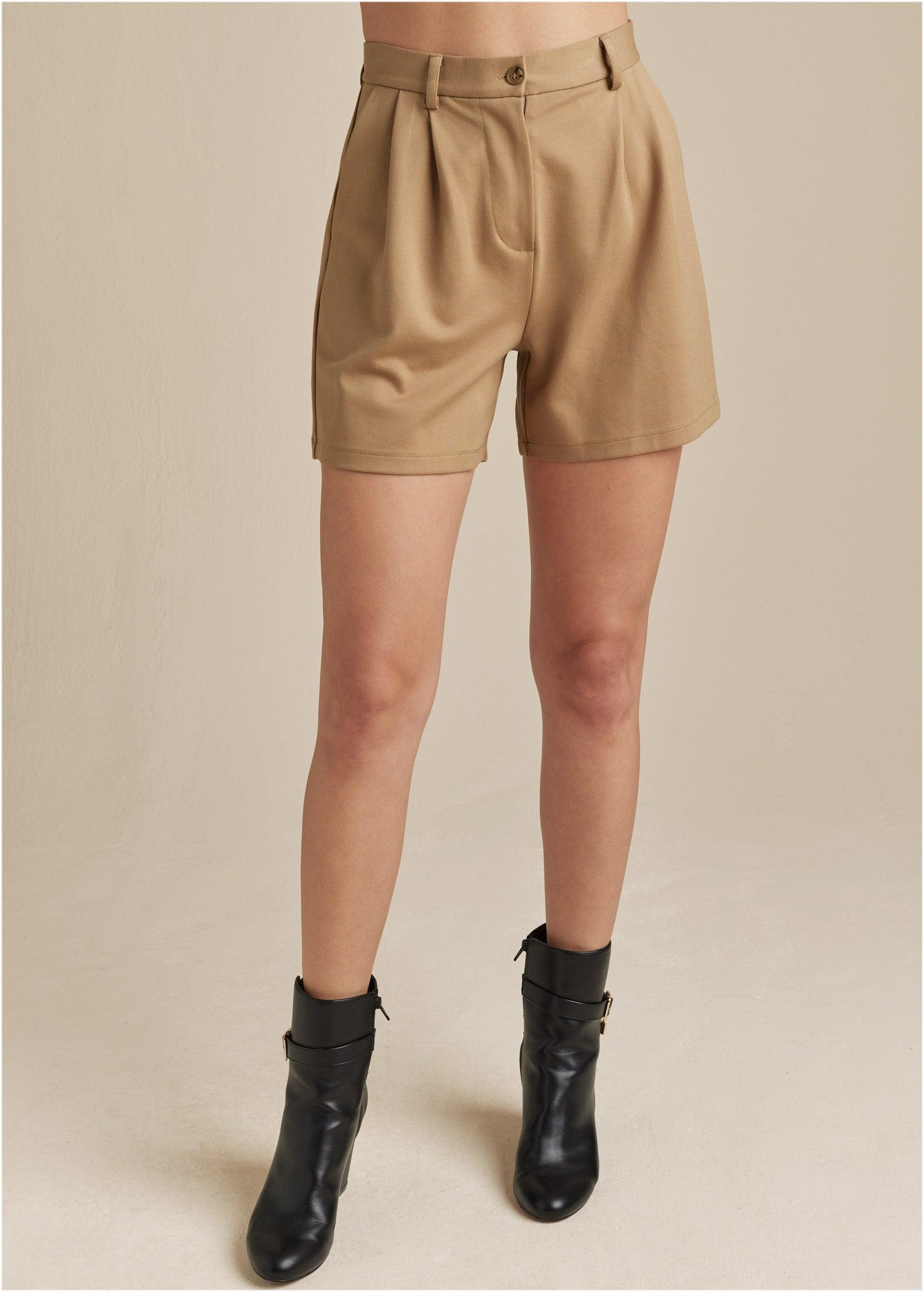 Sleeveless Blazer Short Set - Camel Product Image