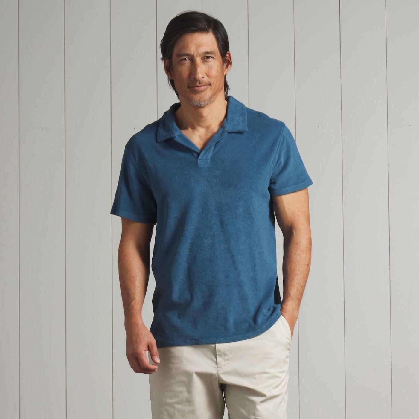 Riviera Terry Polo - Mallard Blue Product Image