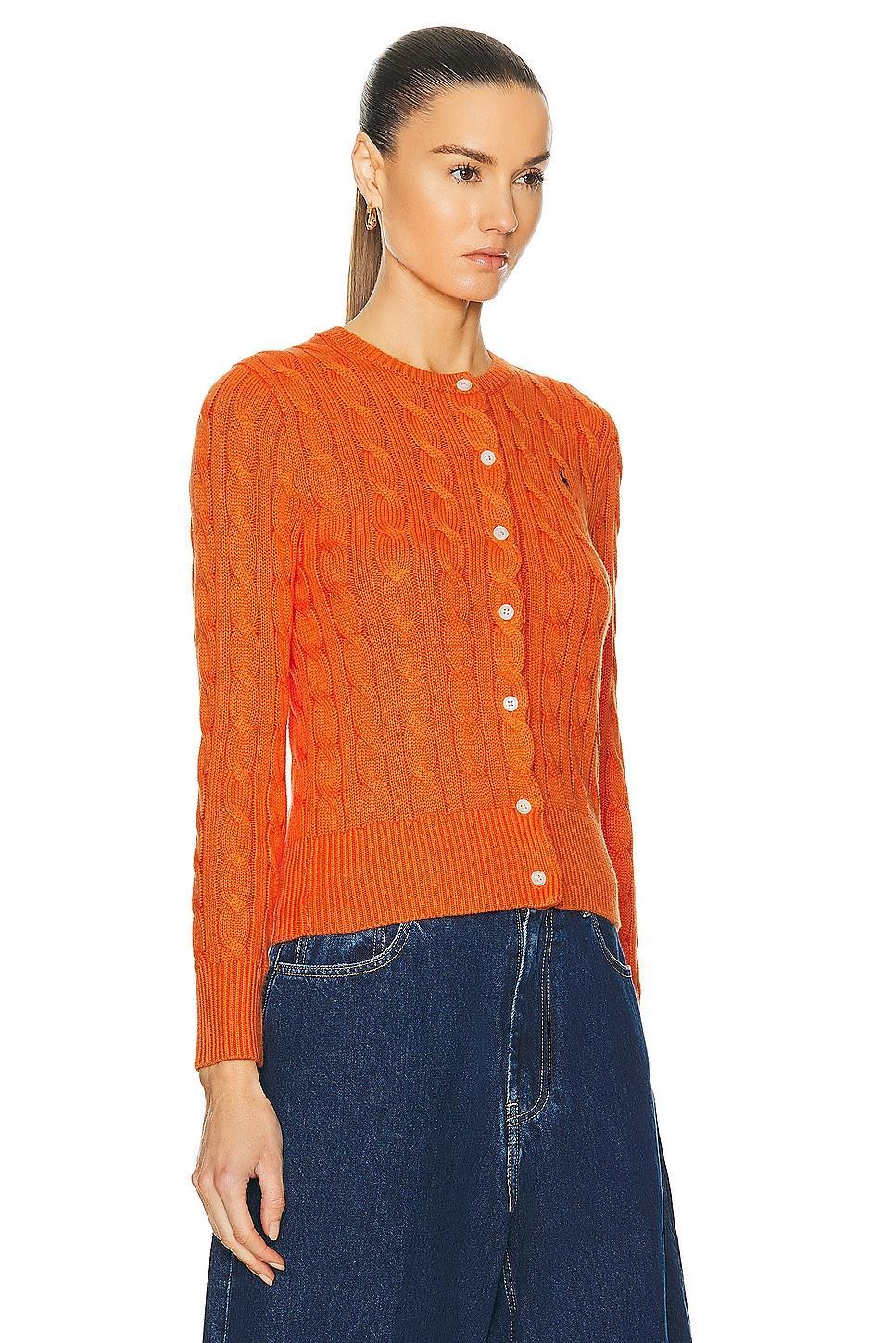 Polo Ralph Lauren Cotton Cardigan in Orange Product Image