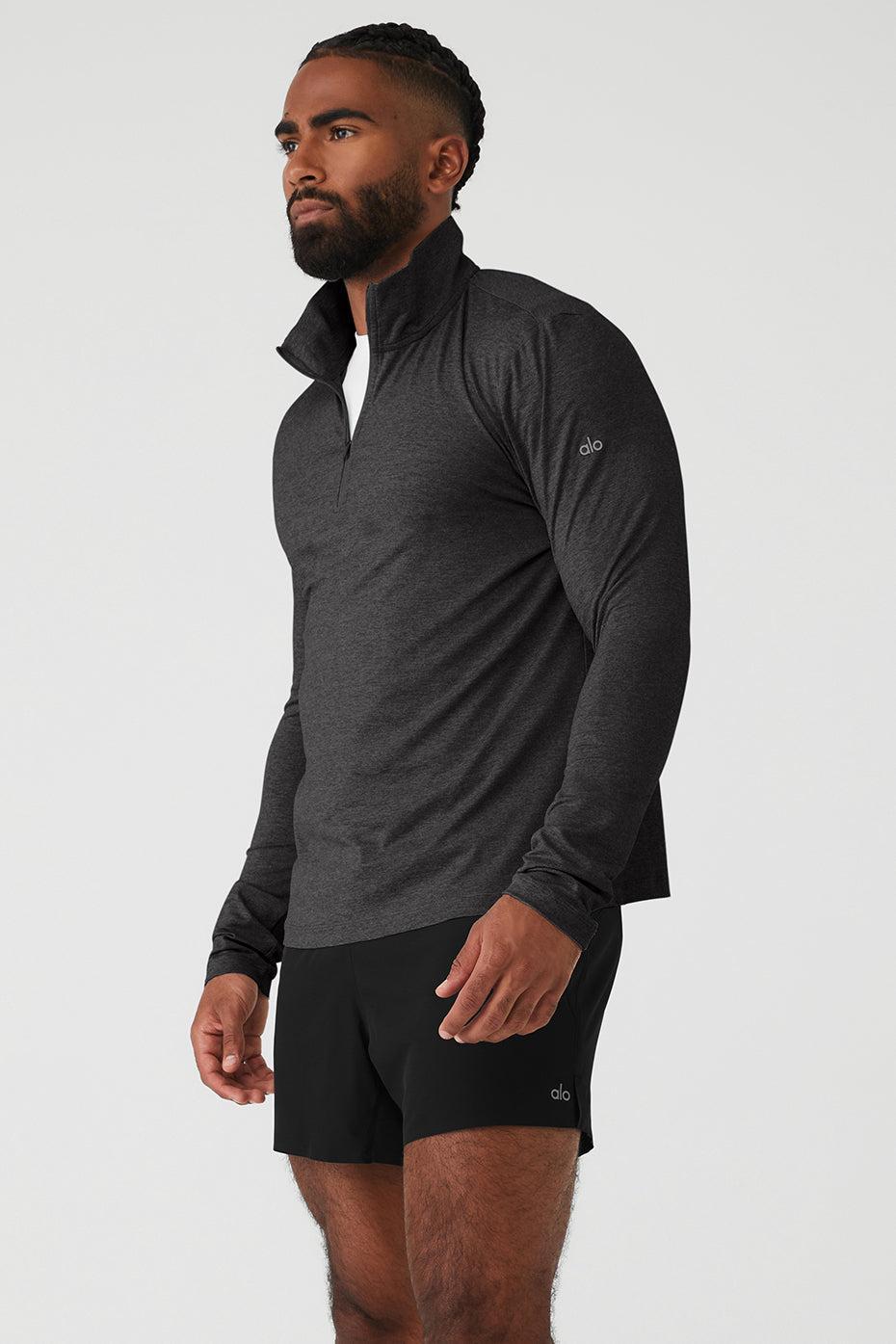 Conquer 1/4 Zip Reform Long Sleeve - Dark Heather Grey Male Product Image