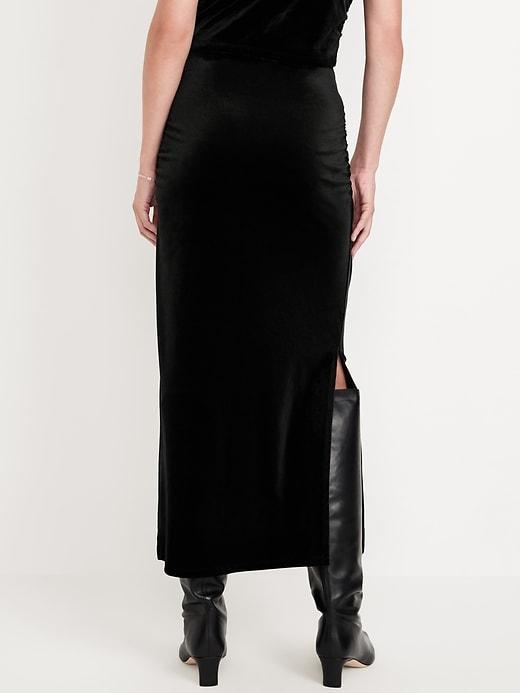 Velvet Maxi Skirt Product Image