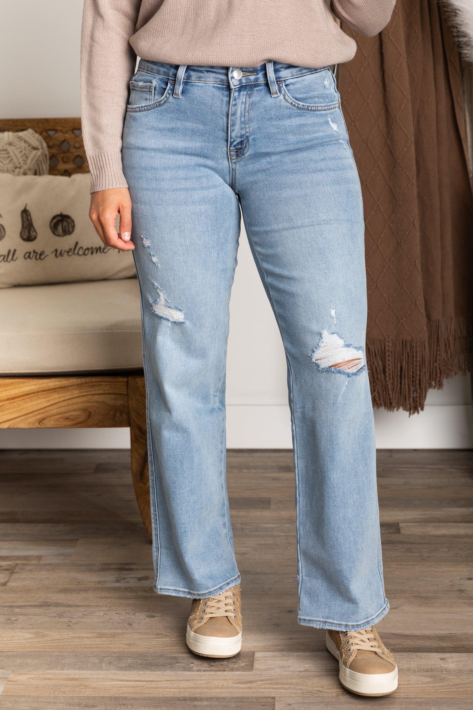 Lovervet Mid Rise Wide Ankle Jeans Product Image