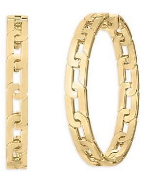 Womens Navarra 18K Gold Hoop Earrings Product Image