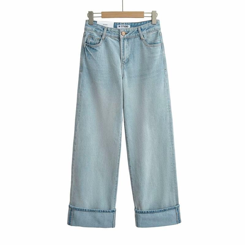 High Waist Wide Leg Jeans Product Image