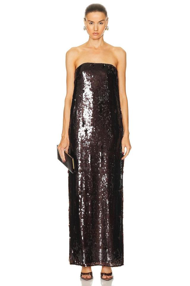 Staud Casey Dress Metallic Bronze. (also in ). Product Image