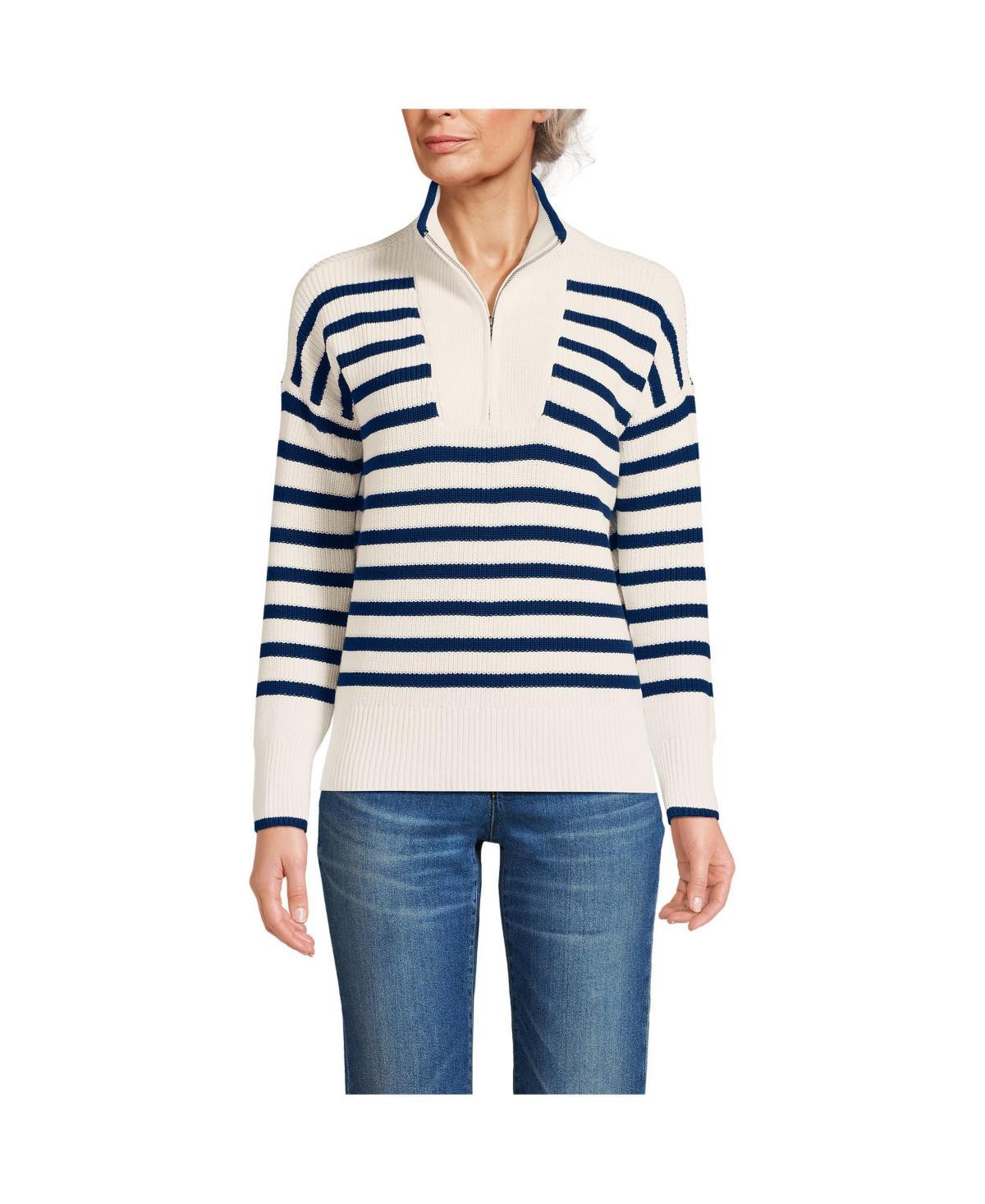 Womens Lands End Drifter Quarter Zip Sweater Product Image