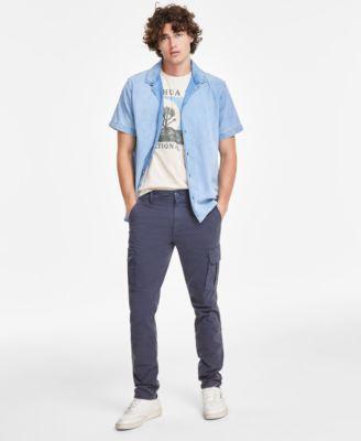 Sun Stone Mens Button Front Shirt T Shirt Cargo Pants Created For Macys Product Image