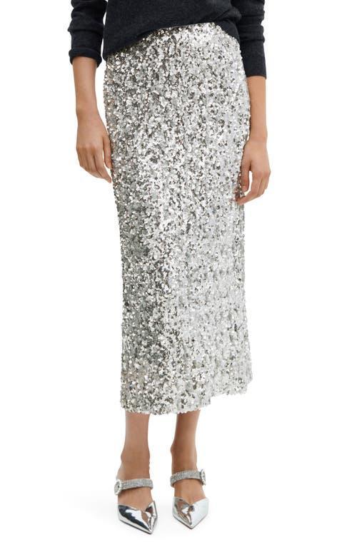 MANGO Sequin Midi Skirt Product Image