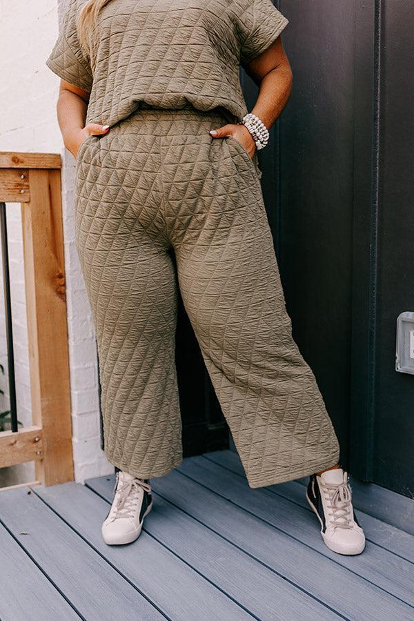 Creekside Cabin High Waist Pants In Sage Curves product image