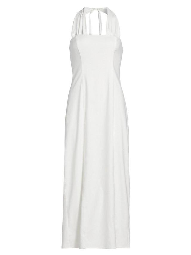 Womens Bessi Linen Halterneck Midi-Dress Product Image