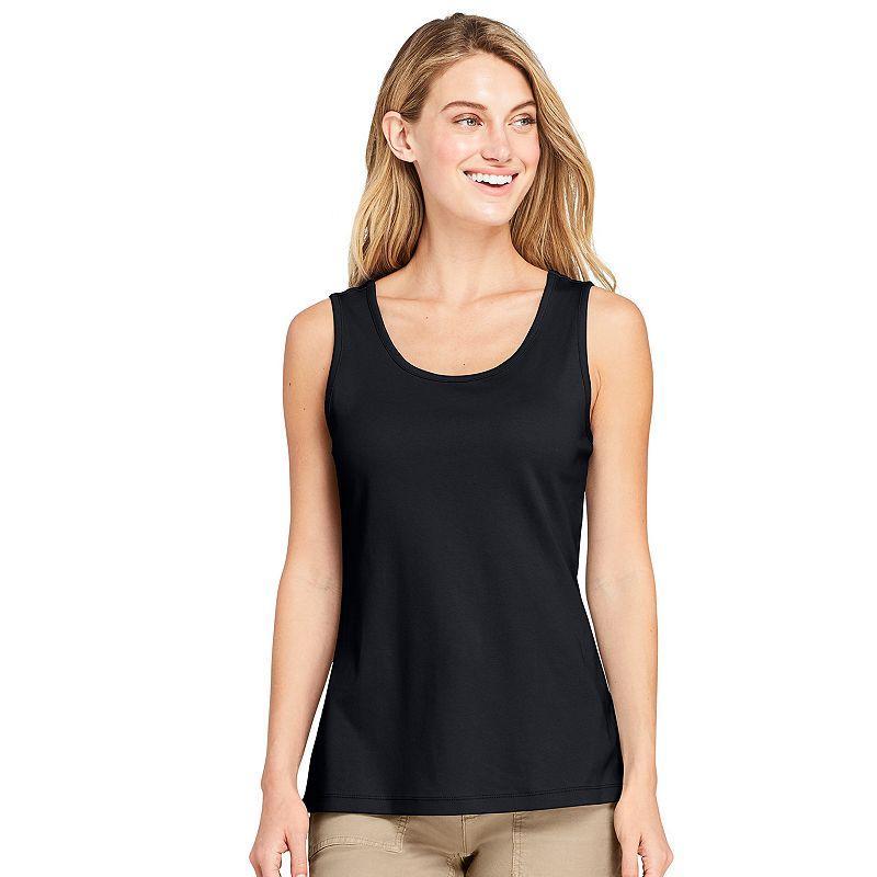 Lands End Womens Tall Cotton Tank Top Product Image