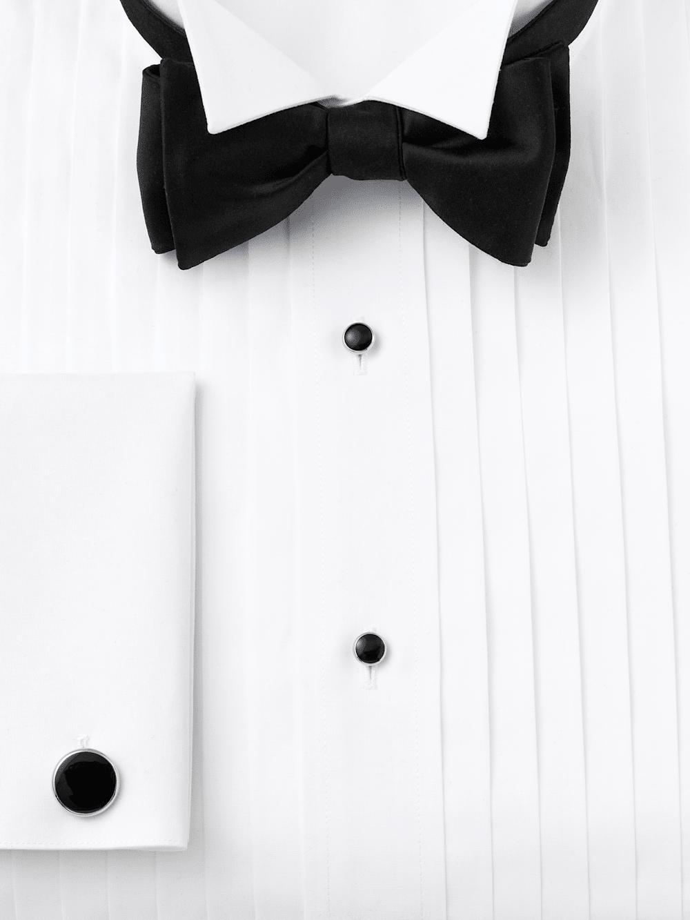 Solid Woven Silk Self-Tie Bow Tie - Black Product Image